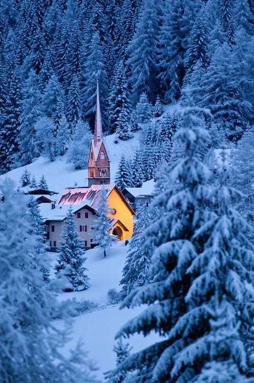 Photo:  Winter in the Dolomites, Italy